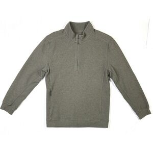 7 Diamonds Sweater Mens Small Pullover Olive Green 1/4 Zip Long Sleeve 7D